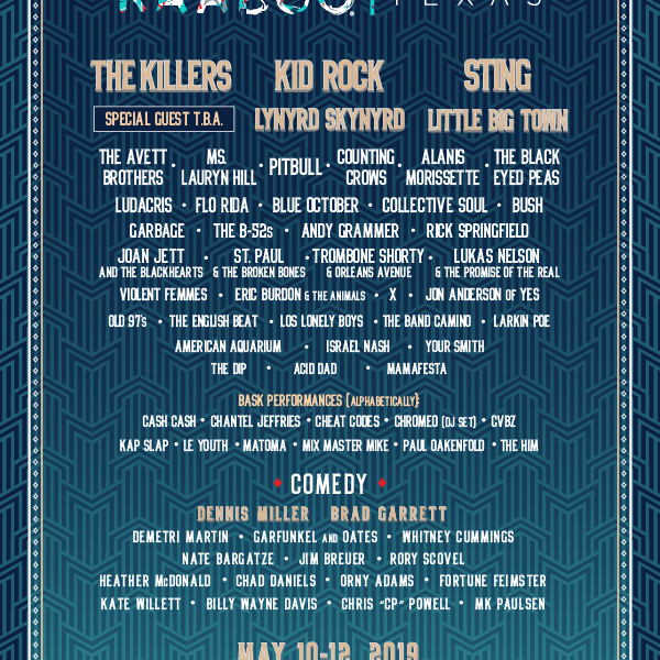 Lineup Revealed for KAABOO Music and Comedy Festival audiojuju
