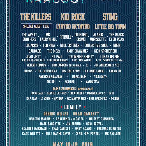 Lineup Revealed for KAABOO Music and Comedy Festival – audiojuju